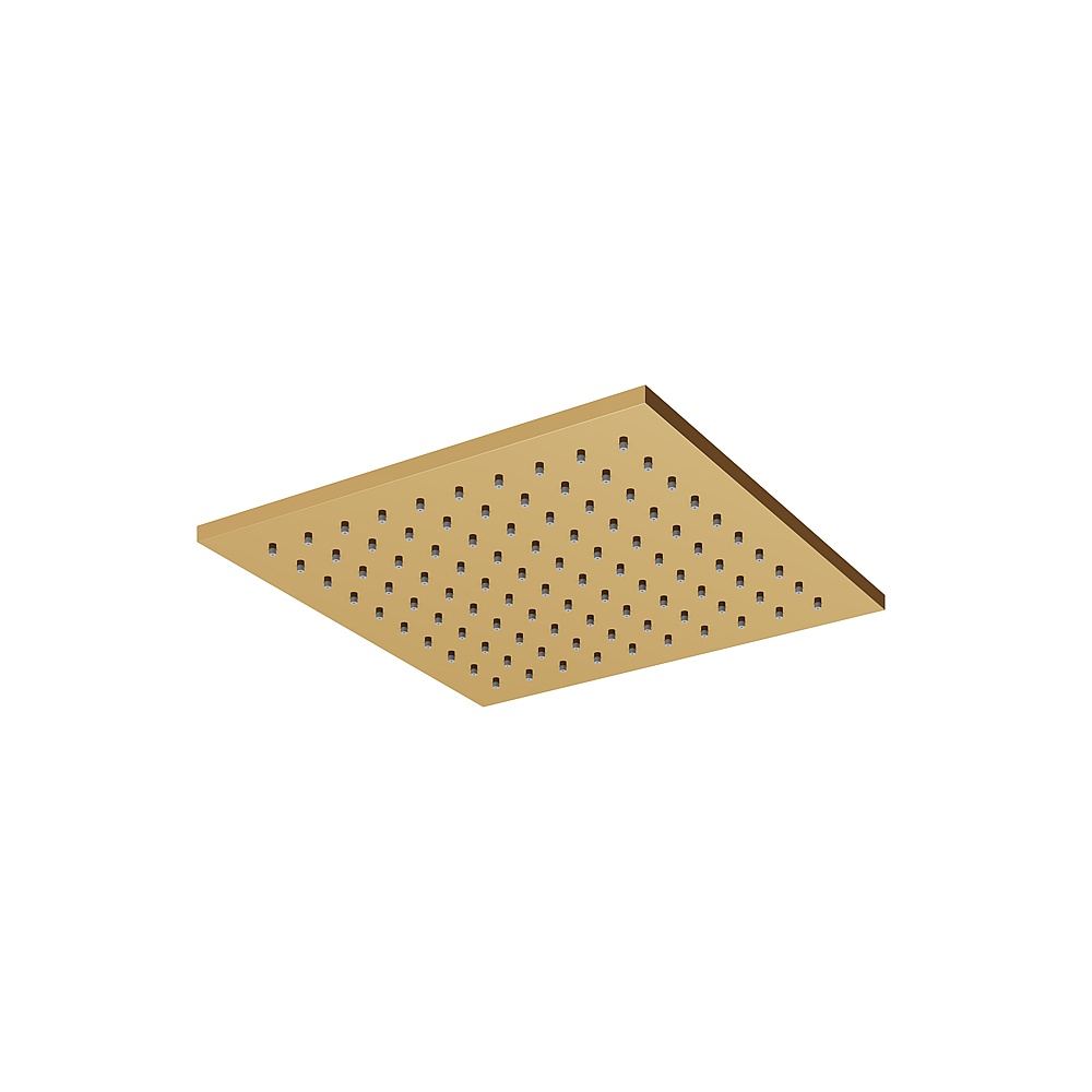 Aquabrass ABSCSRH10PGD 10'' Square Rainhead - Polished Gold