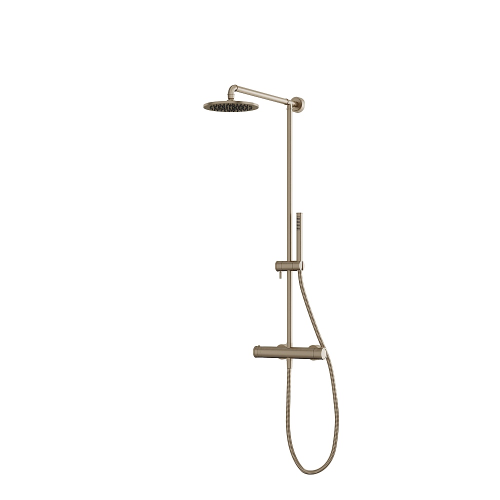 Aquabrass ABFB52735BSS Retro Shower Column Retro 1/2'' Thermo Shower Column - Brushed Stainless Steel