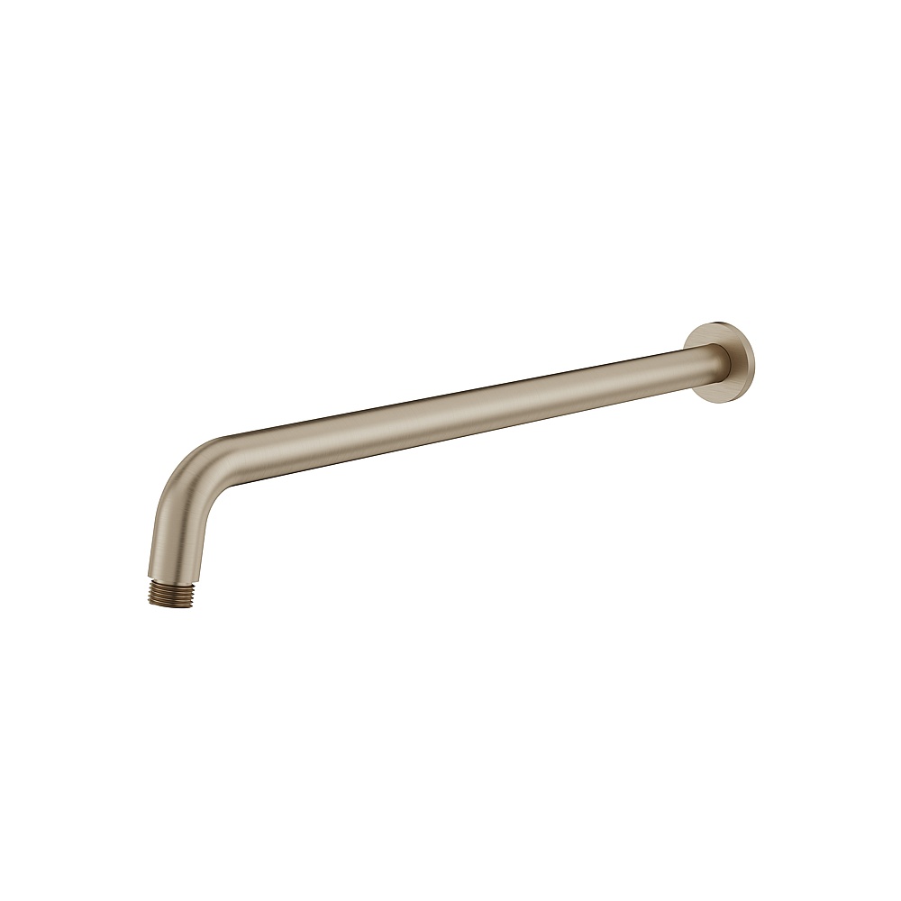 Aquabrass ABSCM8102BN 18" Round Shower Arm & Flange - Brushed Nickel