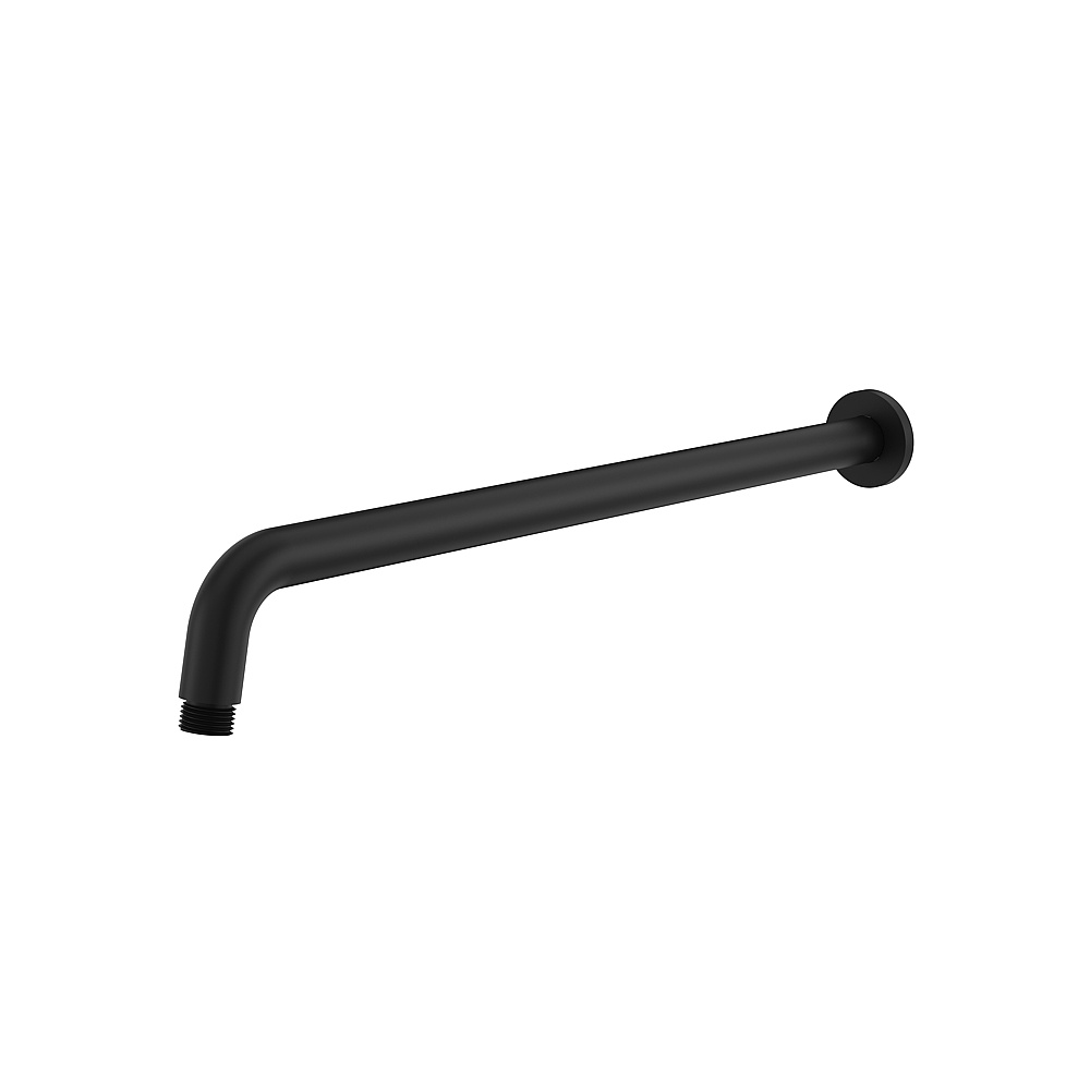 Aquabrass ABSCM8102EBK 18" Round Shower Arm & Flange - Electro Black