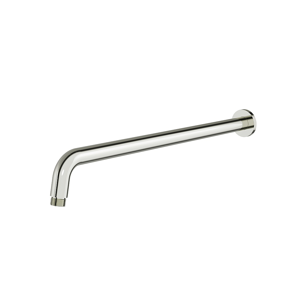 Aquabrass ABSCM8102PN 18" Round Shower Arm & Flange - Polished Nickel