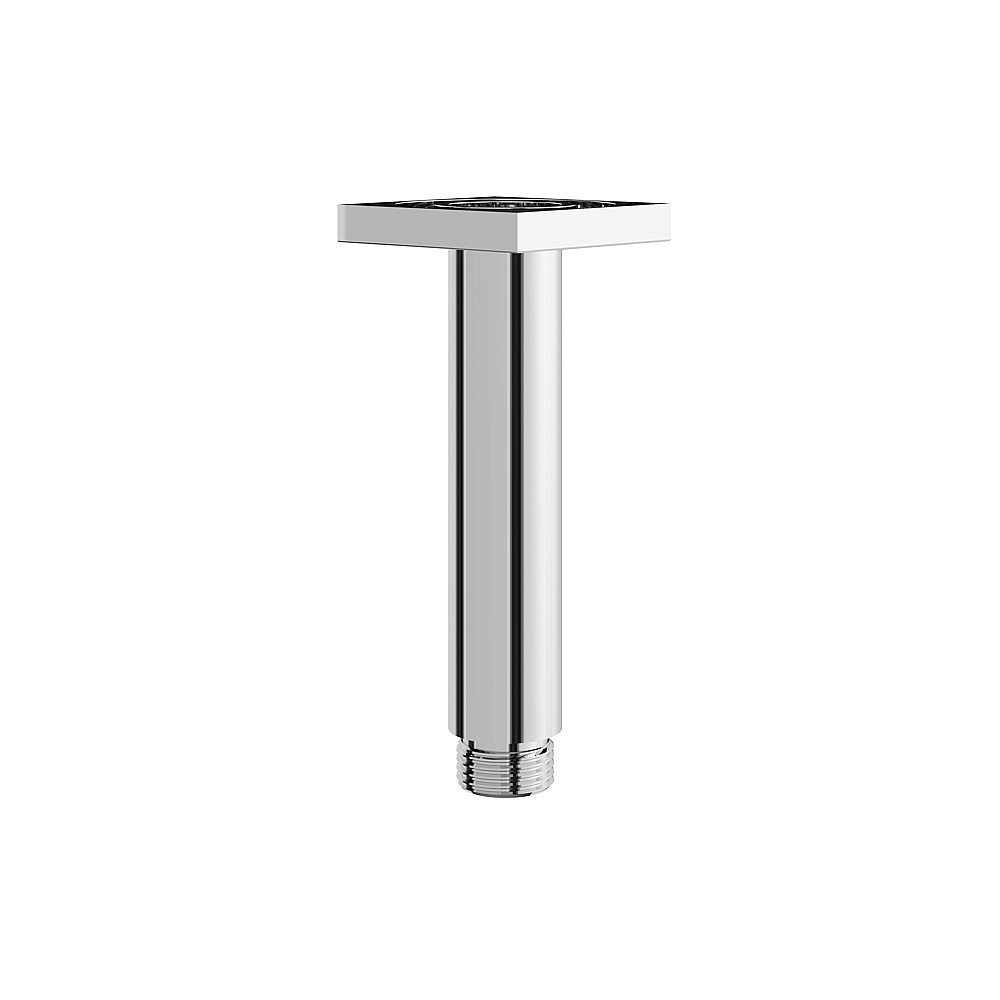 Aquabrass ABSCM8402PC 4" Round Ceiling Drop & Square Flange - Polished Chrome