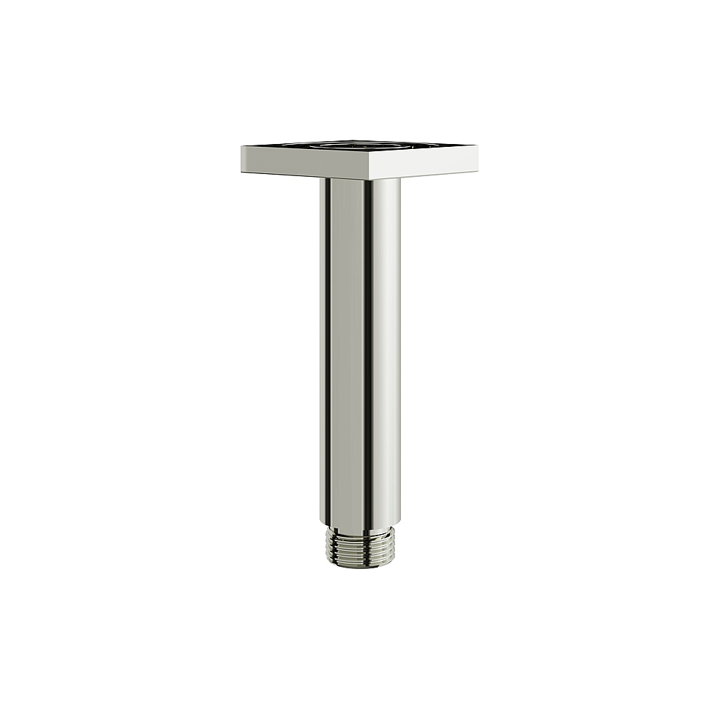 Aquabrass ABSCM8402PN 4" Round Ceiling Drop & Square Flange - Polished Nickel