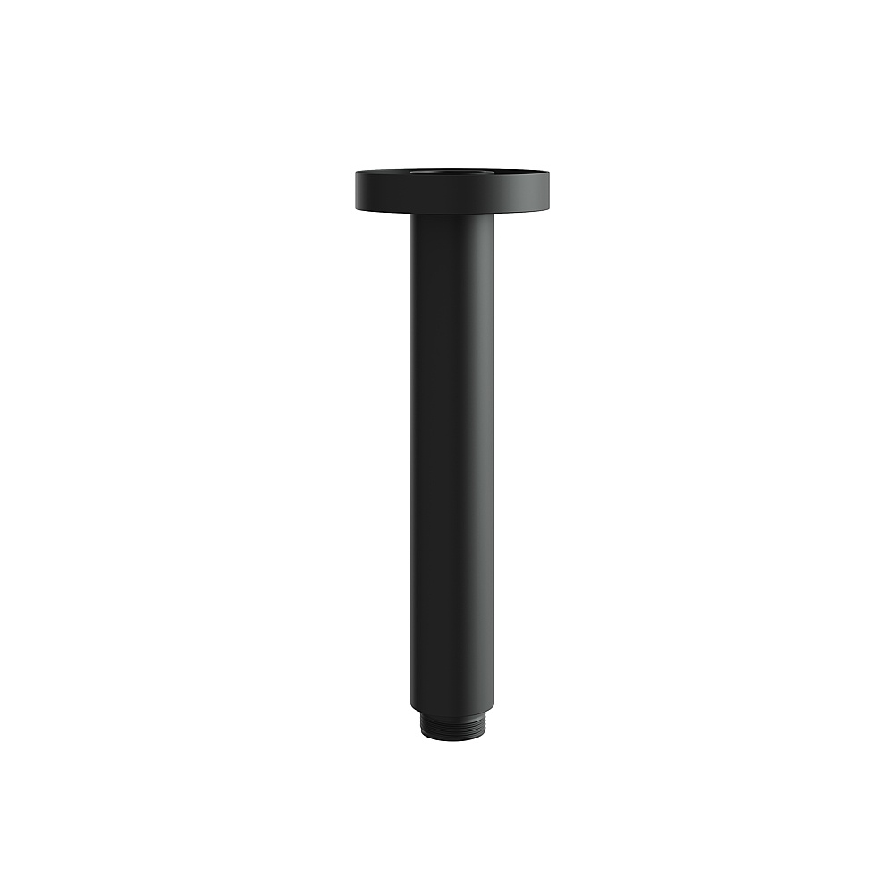 Aquabrass ABSCRCD06BK Round 6'' Ceiling Arm with Flange - Black