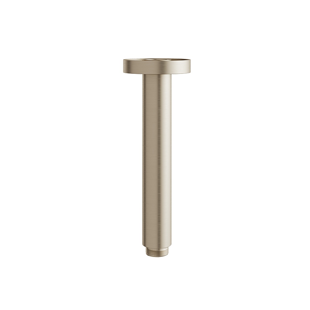 Aquabrass ABSCRCD06BN Round 6'' Ceiling Arm with Flange - Brushed Nickel