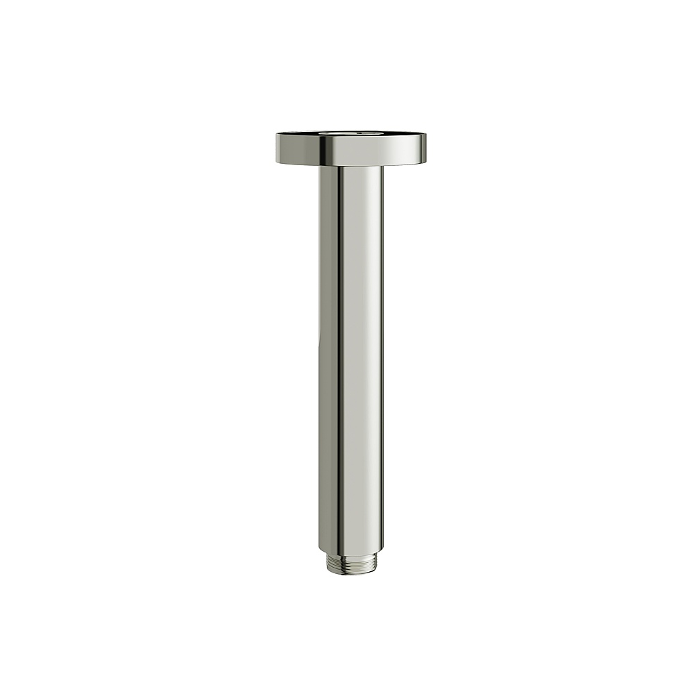 Aquabrass ABSCRCD06PN Round 6'' Ceiling Arm with Flange - Polished Nickel