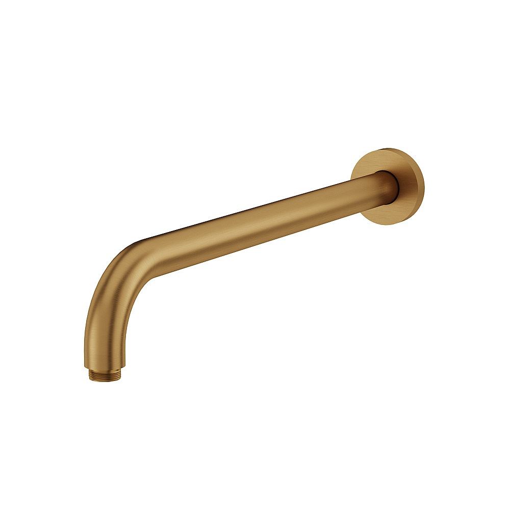 Aquabrass ABSCRSA16BGD Round 16'' Shower Arm with Flange - Brushed Gold