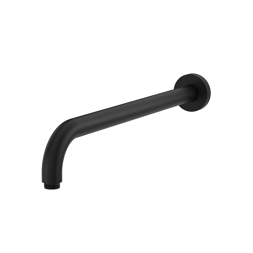 Aquabrass ABSCRSA16BK Round 16'' Shower Arm with Flange - Black