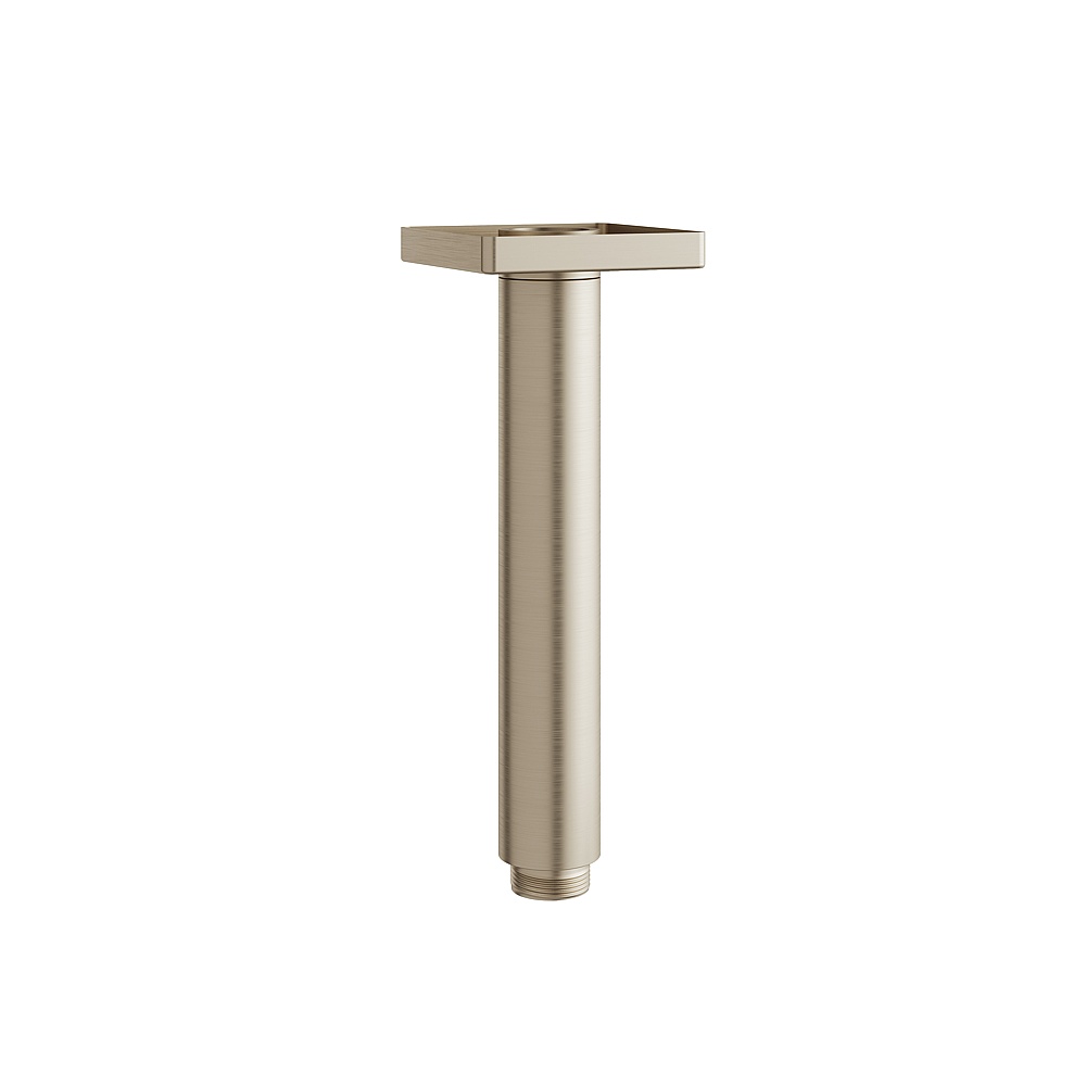 Aquabrass ABSCSCD06BN Round 6'' Ceiling Arm with Square Flange - Brushed Nickel