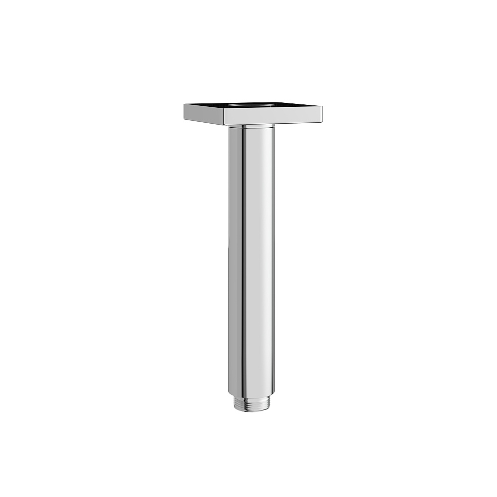 Aquabrass ABSCSCD06PC Round 6'' Ceiling Arm with Square Flange - Polished Chrome