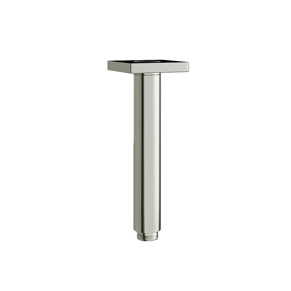 Aquabrass ABSCSCD06PN Round 6'' Ceiling Arm with Square Flange - Polished Nickel