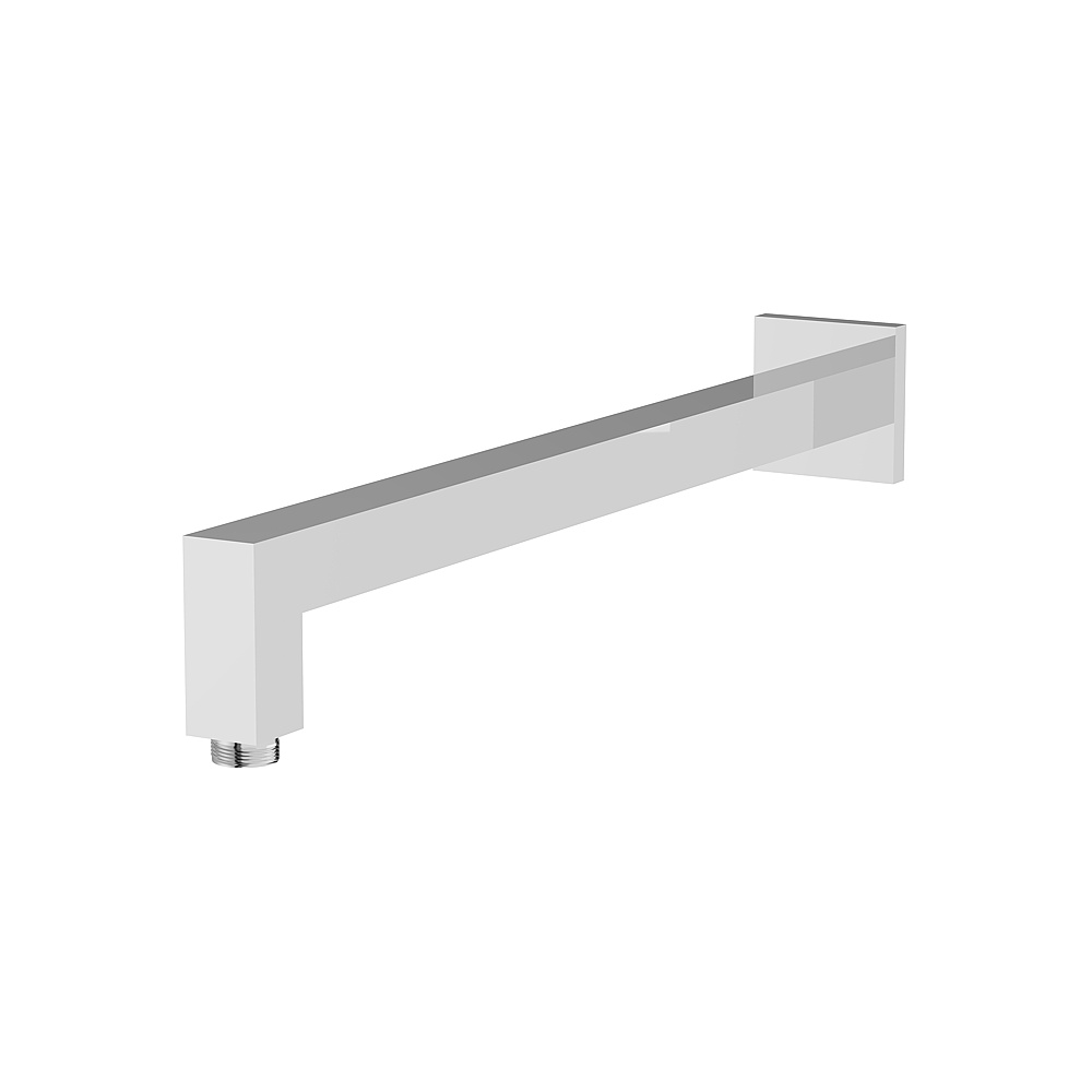 Aquabrass ABSCSSA16PC Square 16'' Shower Arm With Flange - Polished Chrome