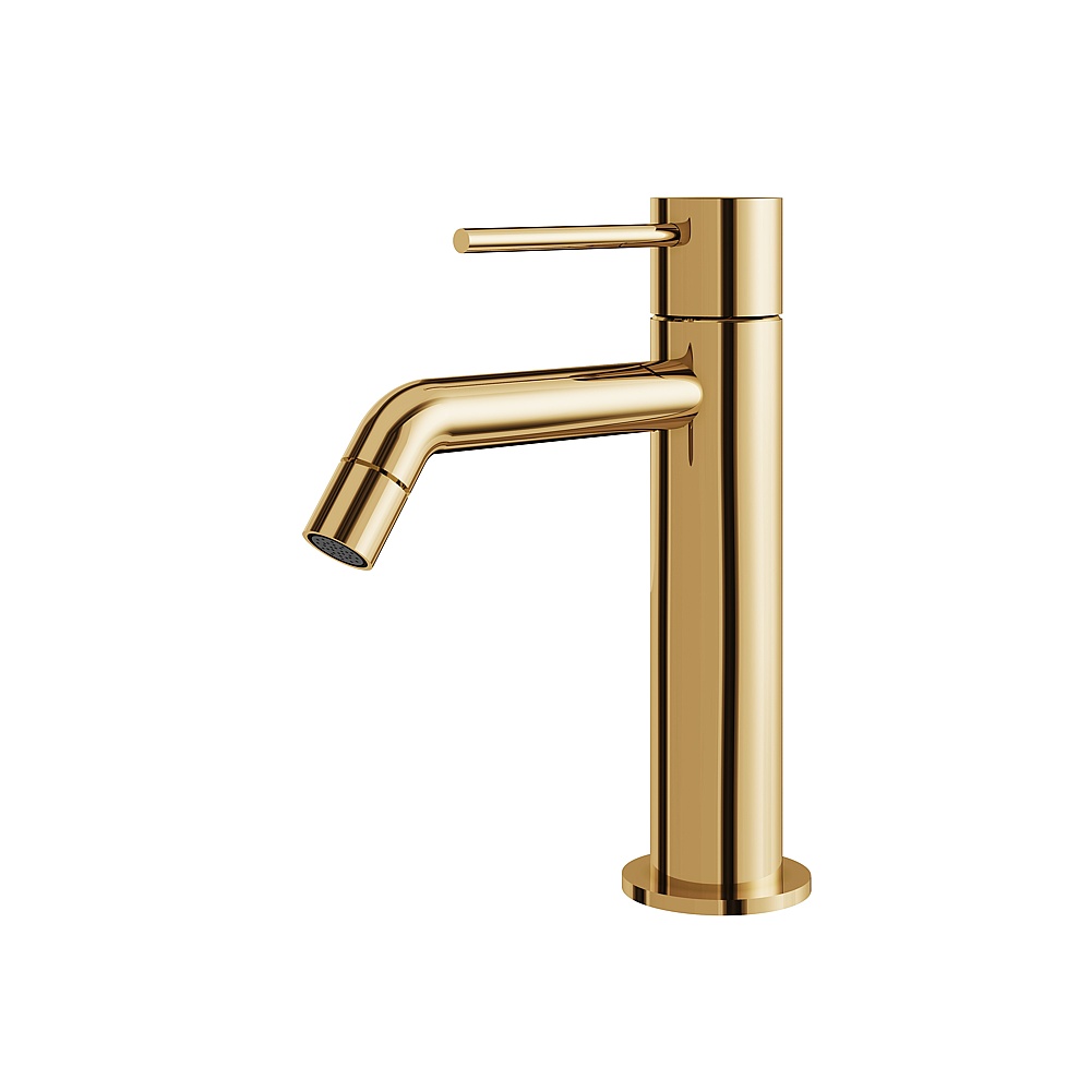 Aquabrass ABFB6B14PGD Up Plus Single-Hole Lavatory Faucet - Polished Gold