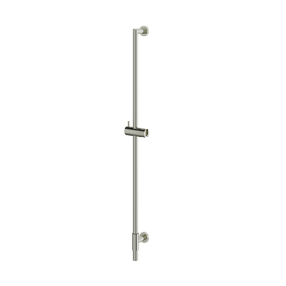 Aquabrass ABSCRSR35PN Round Shower Rail with Slider - Polished Nickel