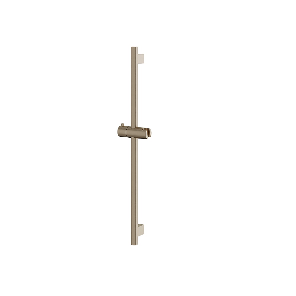 Aquabrass ABSC12886BN 28'' Round Shower Rail Only with Slider - Brushed Nickel