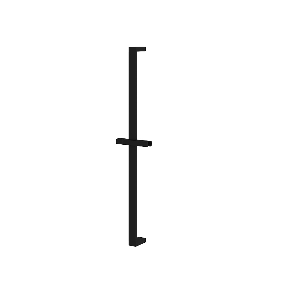 Aquabrass ABSC12896EBK 28'' Square Shower Rail Only with Slider - Electro Black