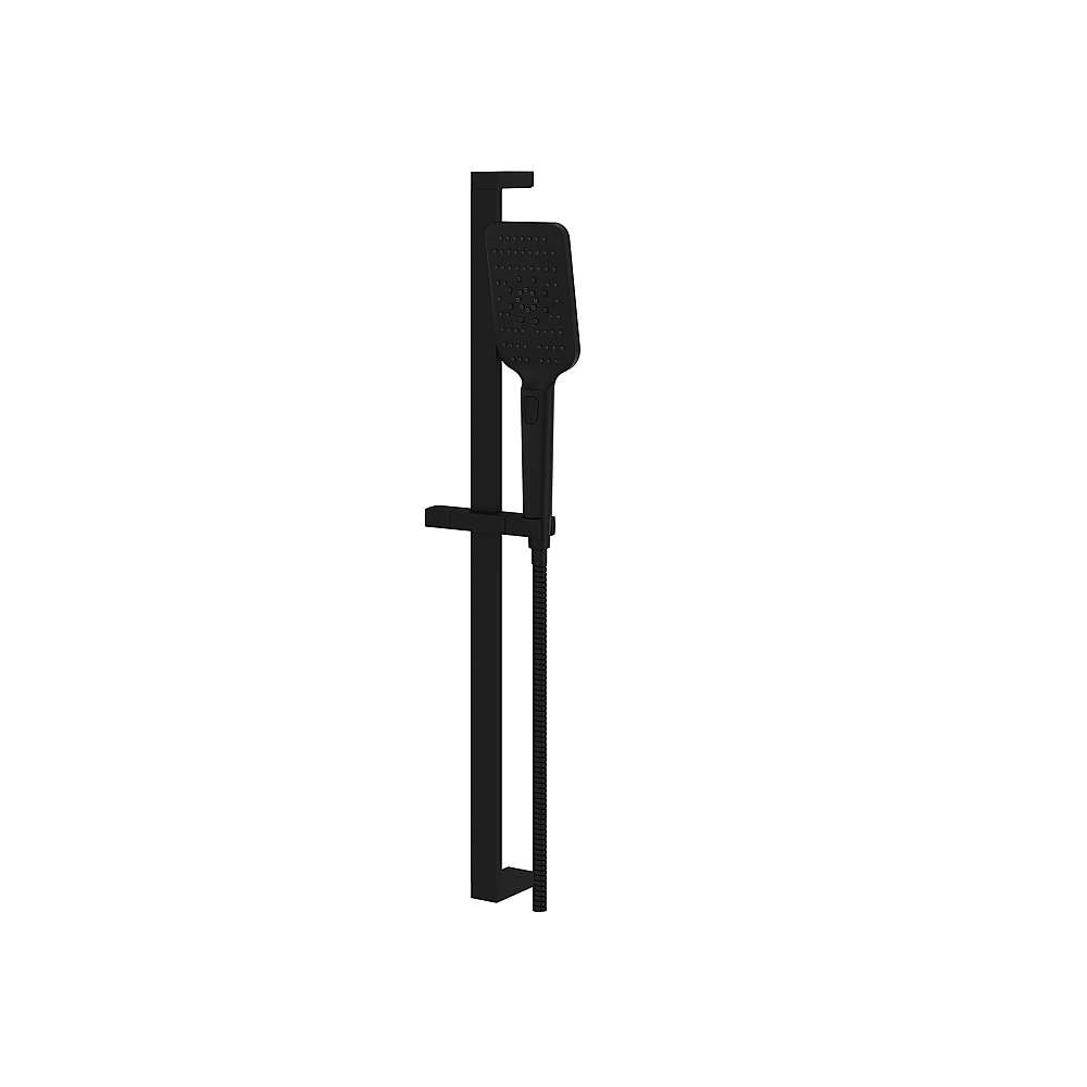 Aquabrass ABSC12884EBK 28'' Square Complete Shower Rail - Electro Black