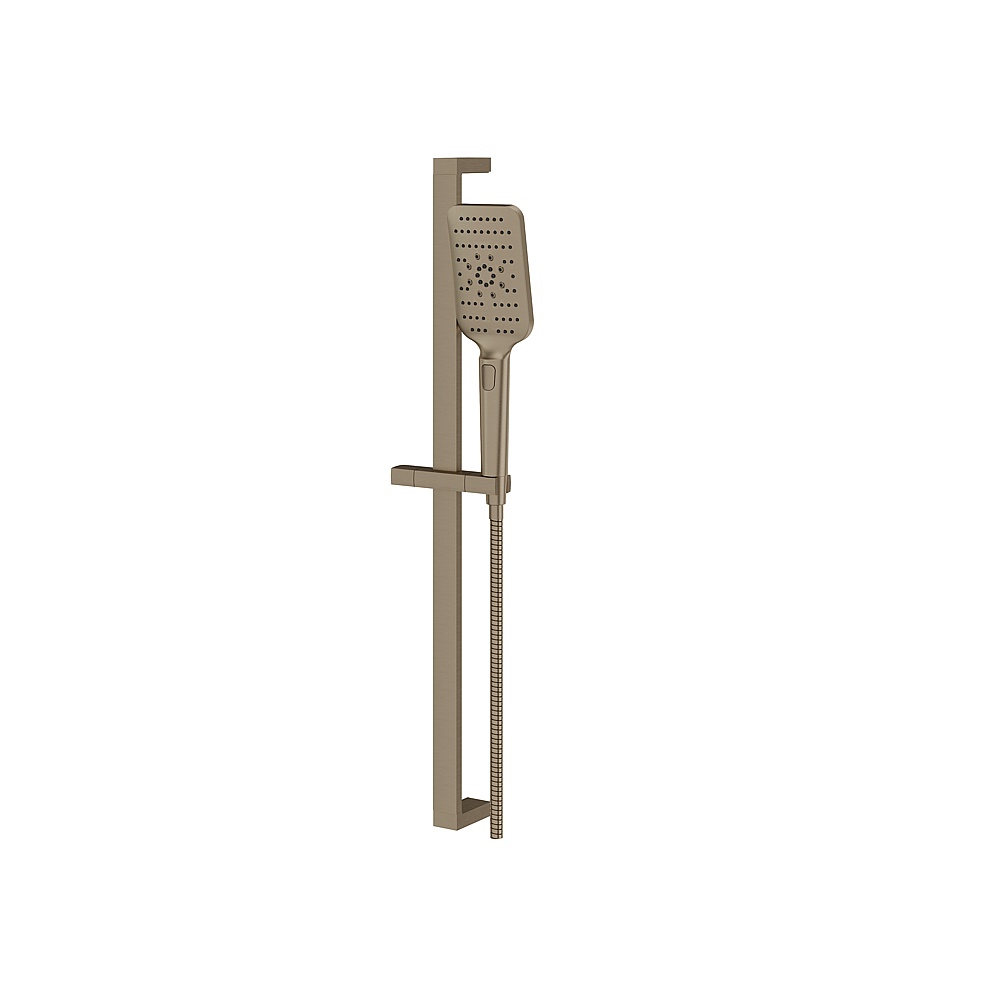 Aquabrass ABSC12884BN 28'' Square Complete Shower Rail - Brushed Nickel
