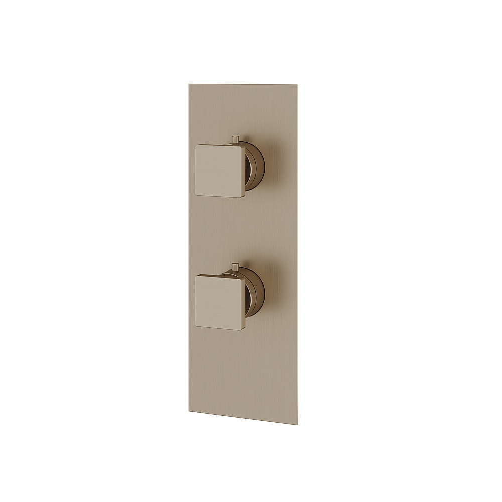 Aquabrass ABSTS8295BN Shower Trims SquareTrim Set- 2-Way Shared for T12123 Valve - Brushed Nickel