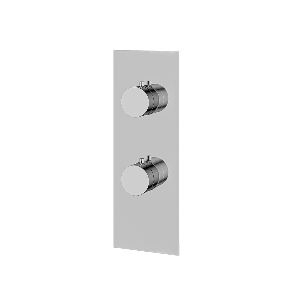 Aquabrass ABSTSR8295PC Shower Trims Square/Round Trim Set 2-Way Shared for T12123 Valve - Polished Chrome