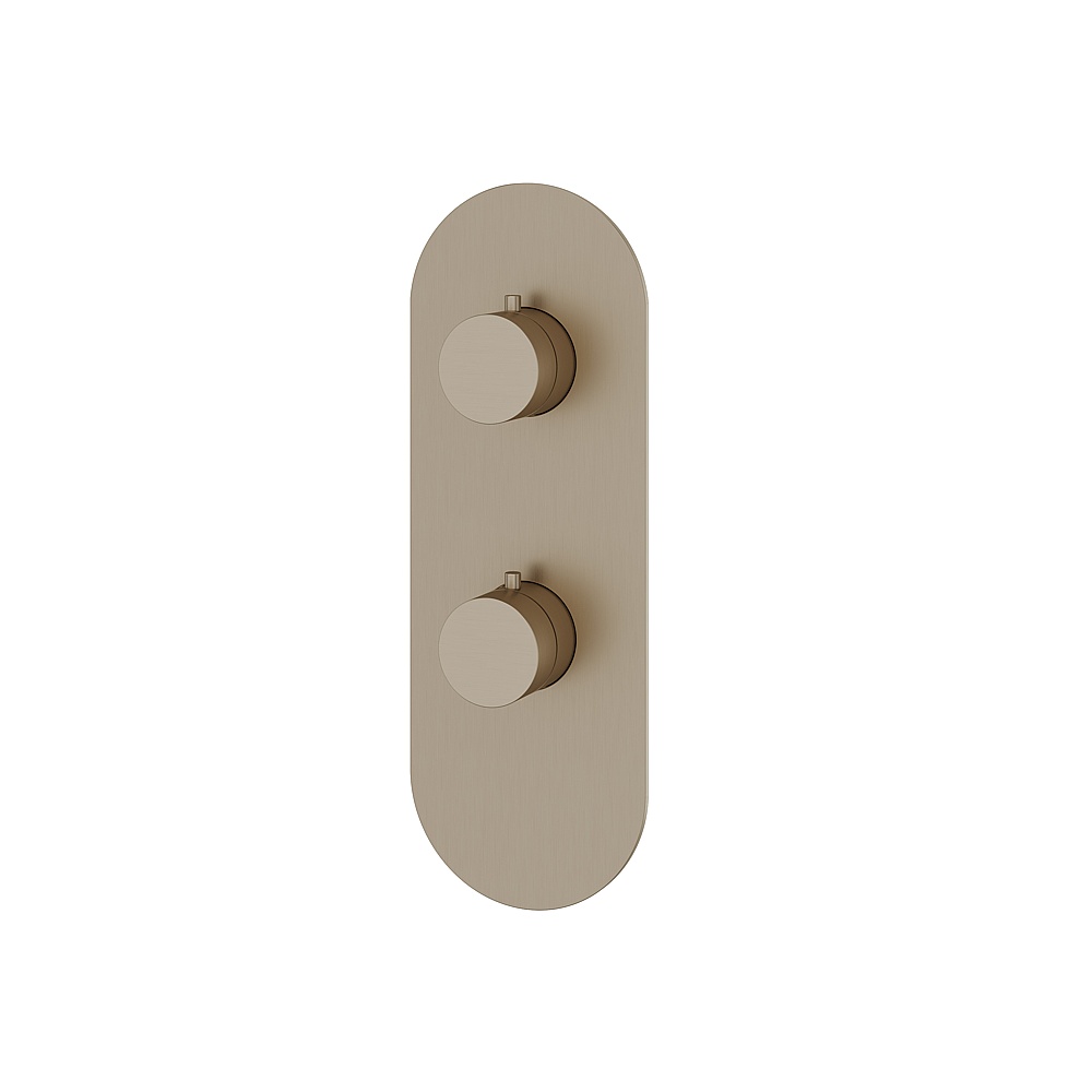 Aquabrass ABSTR9395BN Shower Trims Round Trim Set 3-Way Non-Shared for T12123 Valve - Brushed Nickel