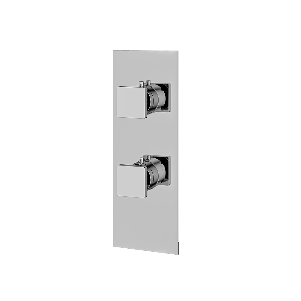 Aquabrass ABSTS9395PC Shower Trims SquareTrim Set 3-Way Non-Shared for T12123 Valve - Polished Chrome
