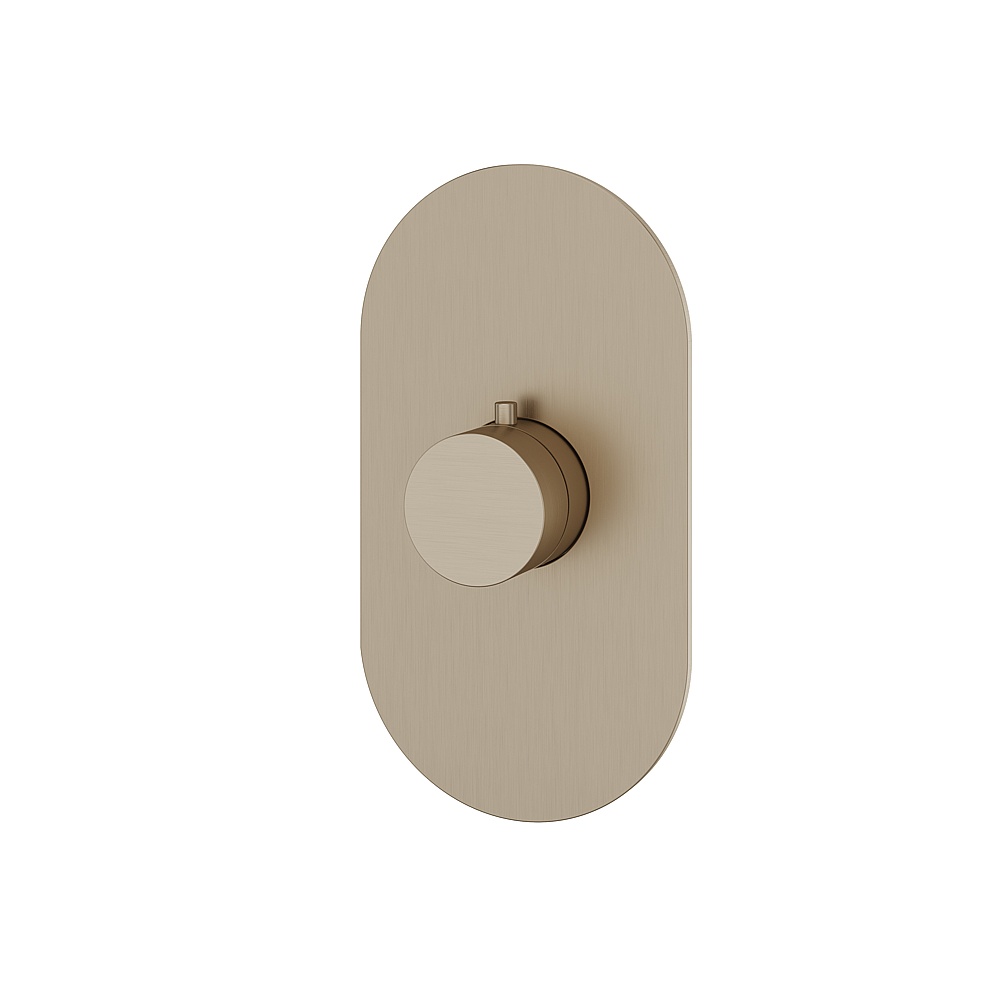Aquabrass ABSTR3095BN Shower Trims Round Trim Set for T12000 Valve - Brushed Nickel