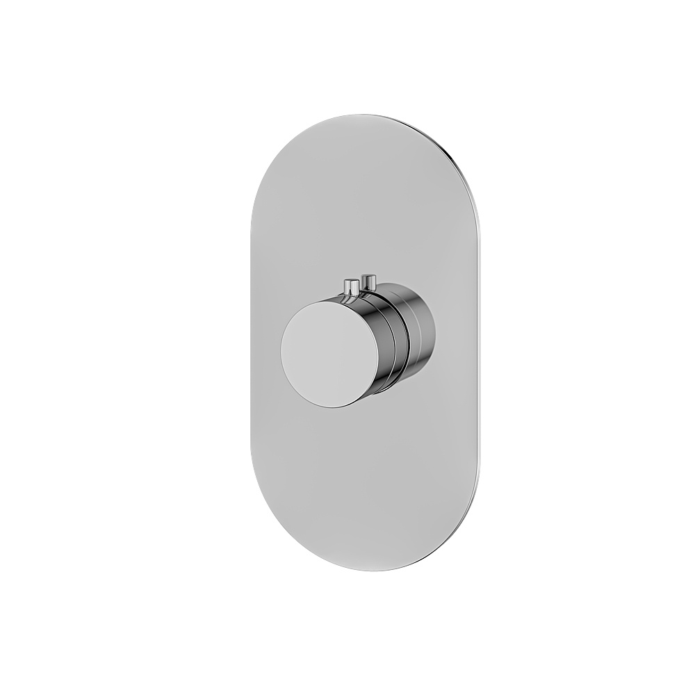 Aquabrass ABSTR3095PC Shower Trims Round Trim Set for T12000 Valve - Polished Chrome