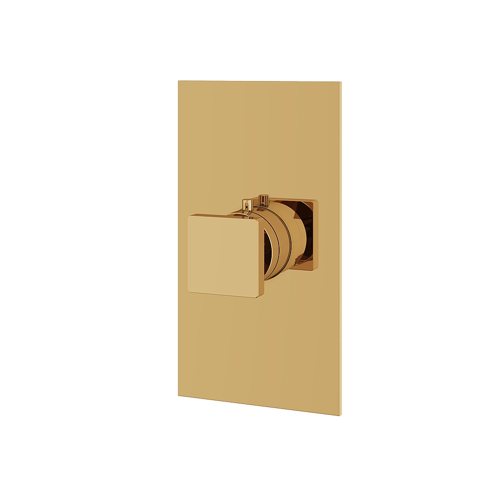 Aquabrass ABSTS3095PGD Shower Trims Square Trim Set for T12000 Valve - Polished Gold