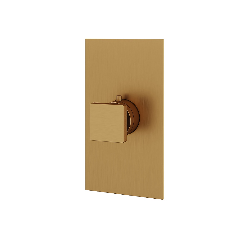 Aquabrass ABSTS3095BGD Shower Trims Square Trim Set for T12000 Valve - Brushed Gold