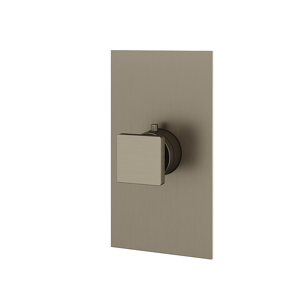 Aquabrass ABSTS3095BBC Shower Trims Square Trim Set for T12000 Valve - Brushed Black Chrome