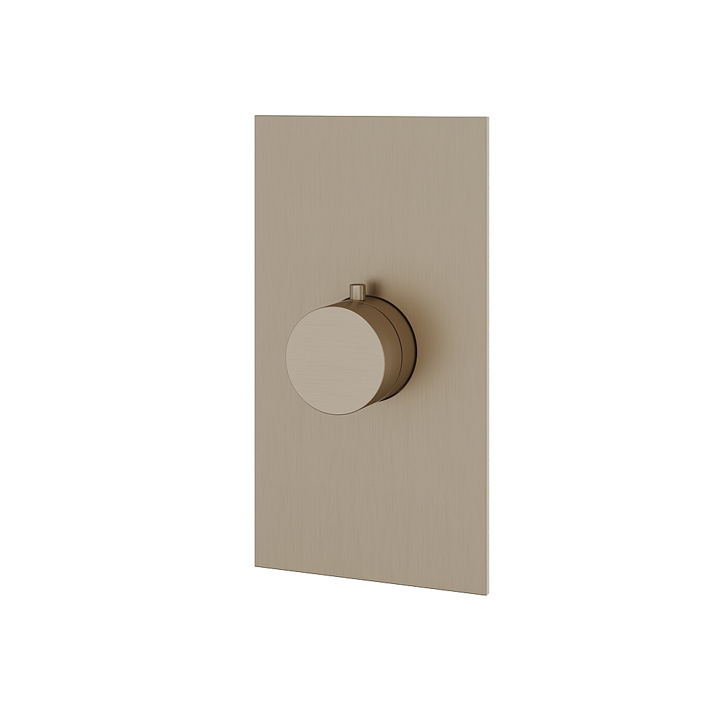 Aquabrass ABSTSR3095BN Shower Trims Square/Round Trim Set for T12000 Valve - Brushed Nickel