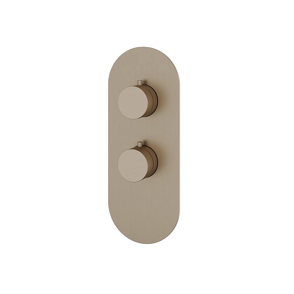 Aquabrass ABSTR3195BN Shower Trims Round Trim Set for T12001 Valve - Brushed Nickel