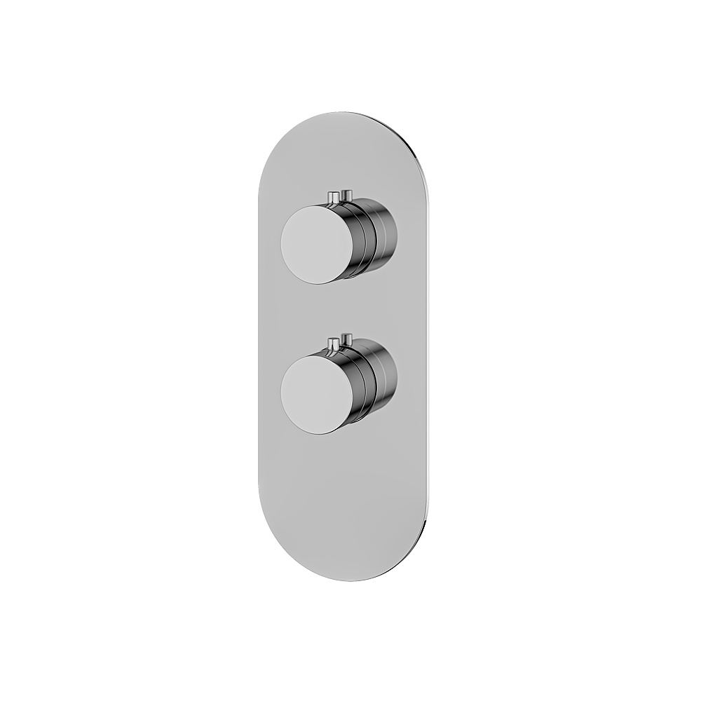 Aquabrass ABSTR3195PC Shower Trims Round Trim Set for T12001 Valve - Polished Chrome