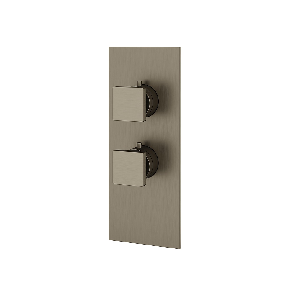 Aquabrass ABSTS3195BBC Shower Trims Square Trim Set for T12001 Valve - Brushed Black Chrome