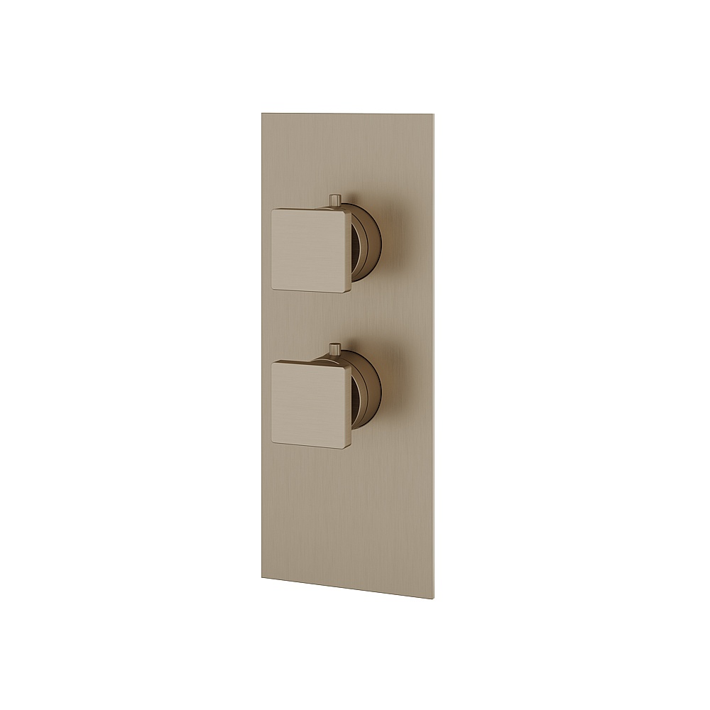Aquabrass ABSTS3195BN Shower Trims Square Trim Set for T12001 Valve - Brushed Nickel
