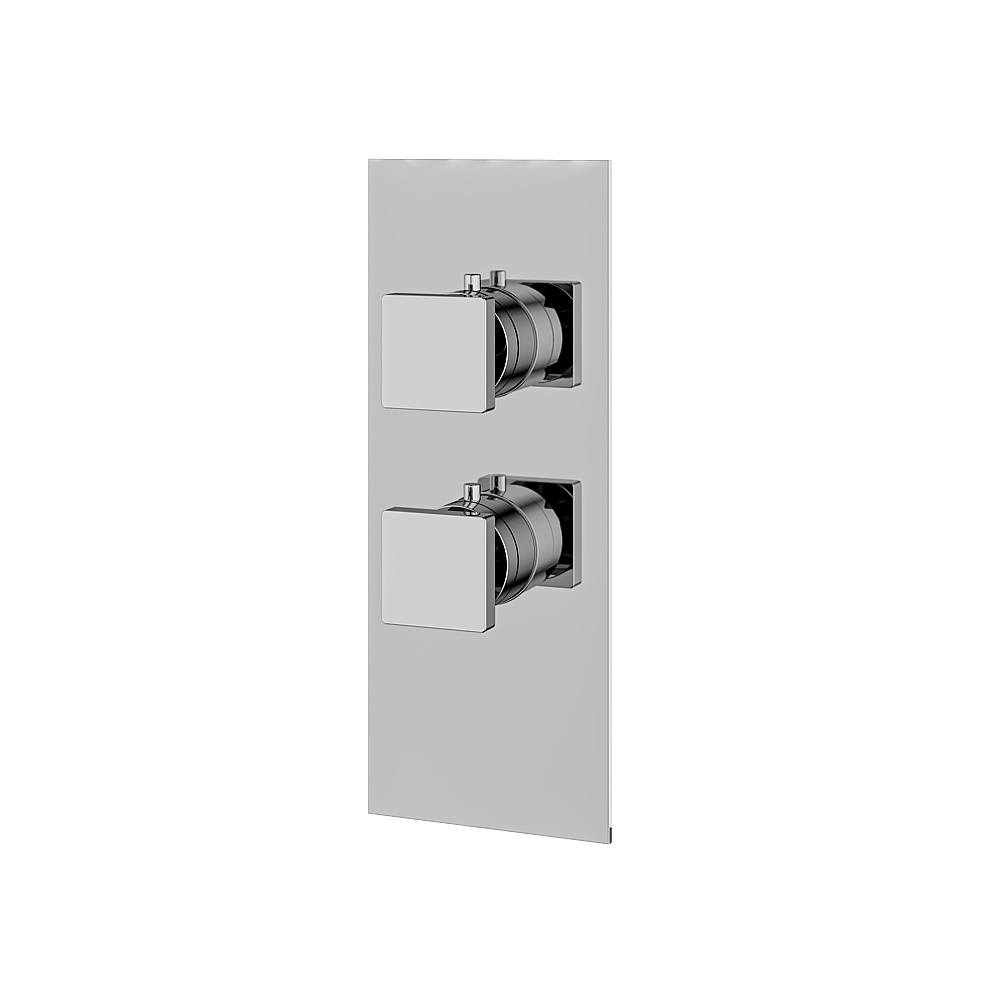 Aquabrass ABSTS3195PC Shower Trims Square Trim Set for T12001 Valve - Polished Chrome