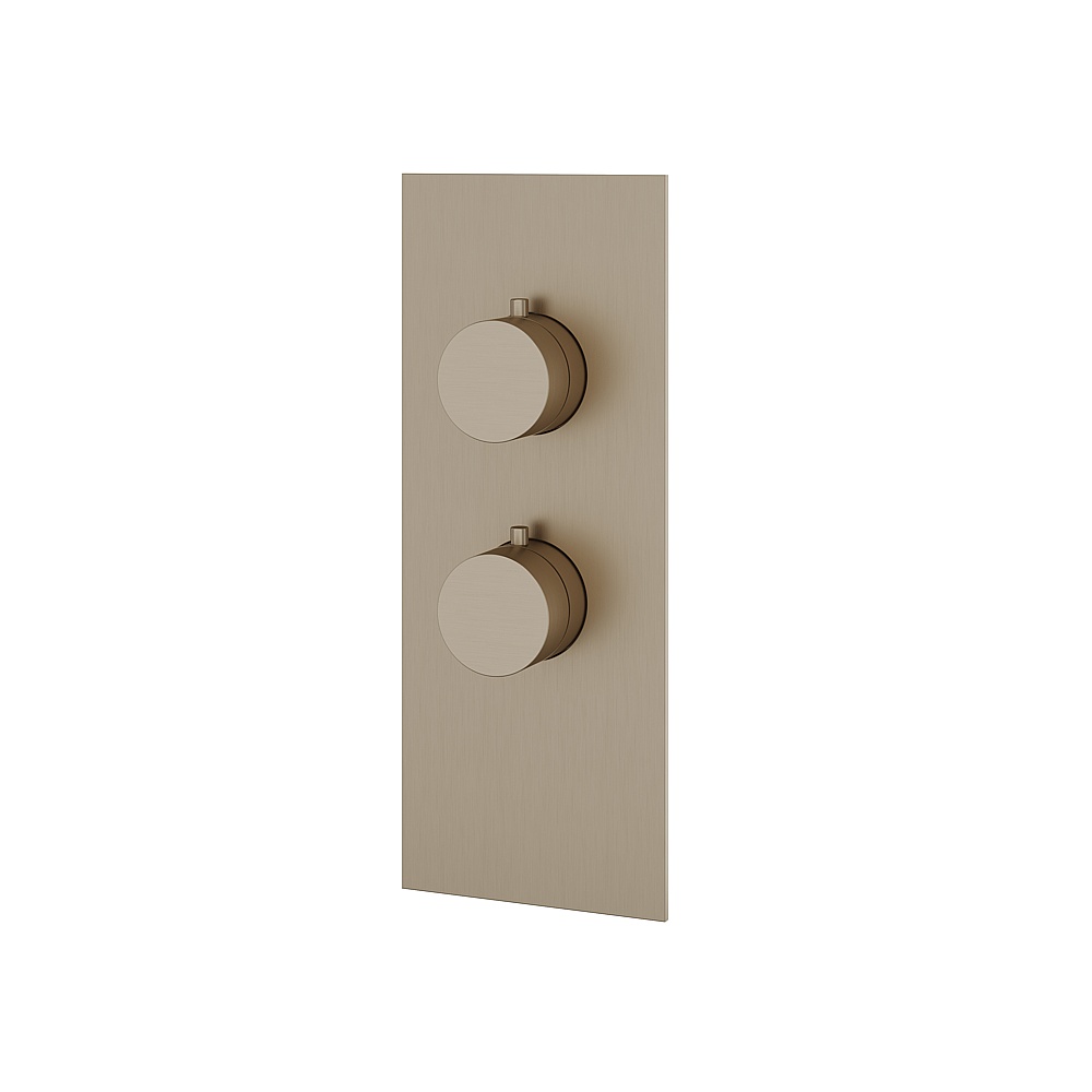 Aquabrass ABSTSR3195BN Shower Trims Square/Round Trim Set for T12001 Valve - Brushed Nickel