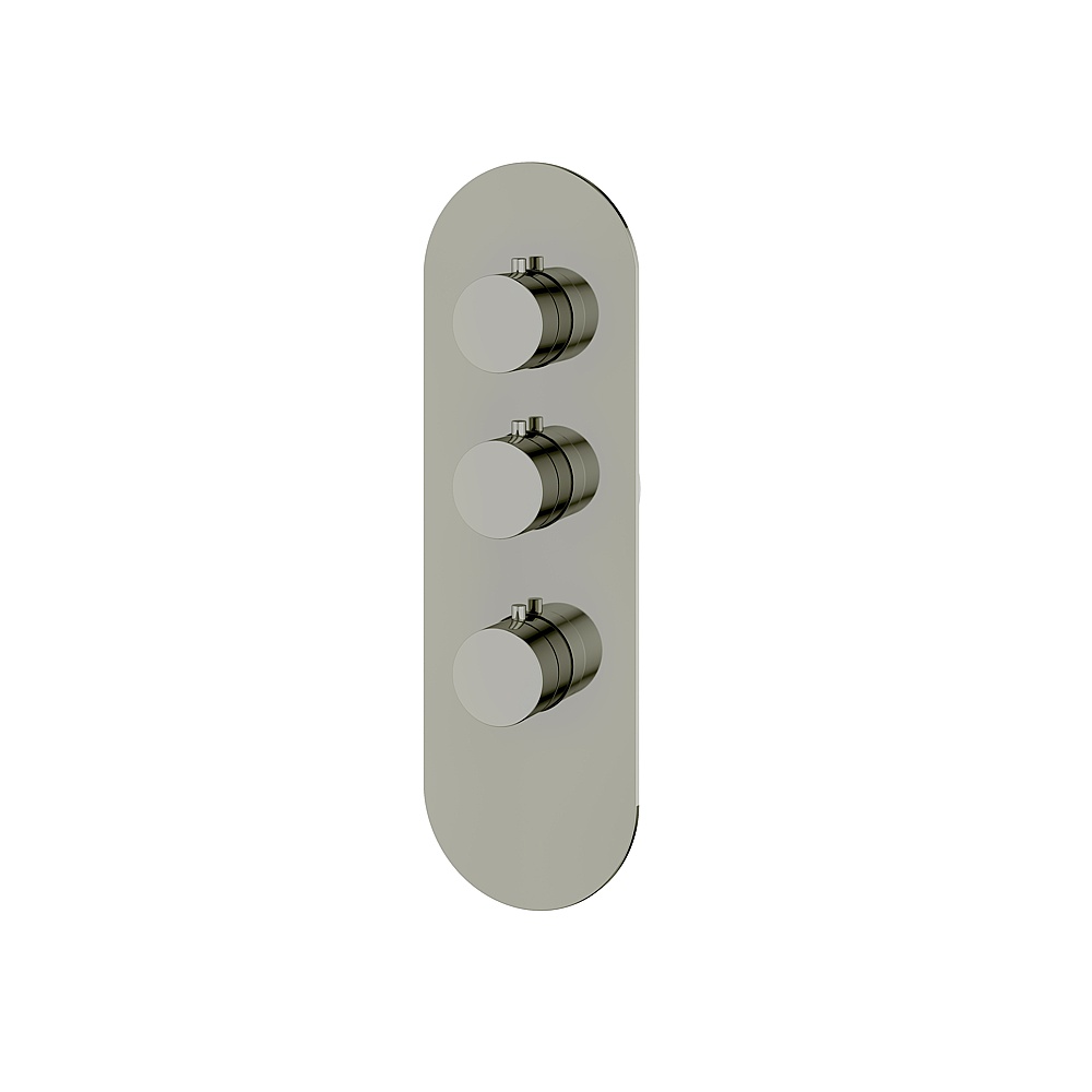 Aquabrass ABSTR3295PN Shower Trims Round Trim Set for T12002 Valve - Polished Nickel