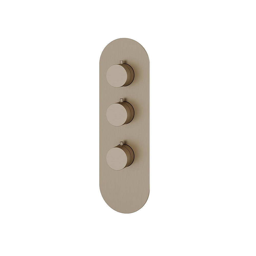 Aquabrass ABSTR3295BN Shower Trims Round Trim Set for T12002 Valve - Brushed Nickel