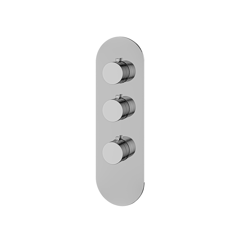 Aquabrass ABSTR3295PC Shower Trims Round Trim Set for T12002 Valve - Polished Chrome