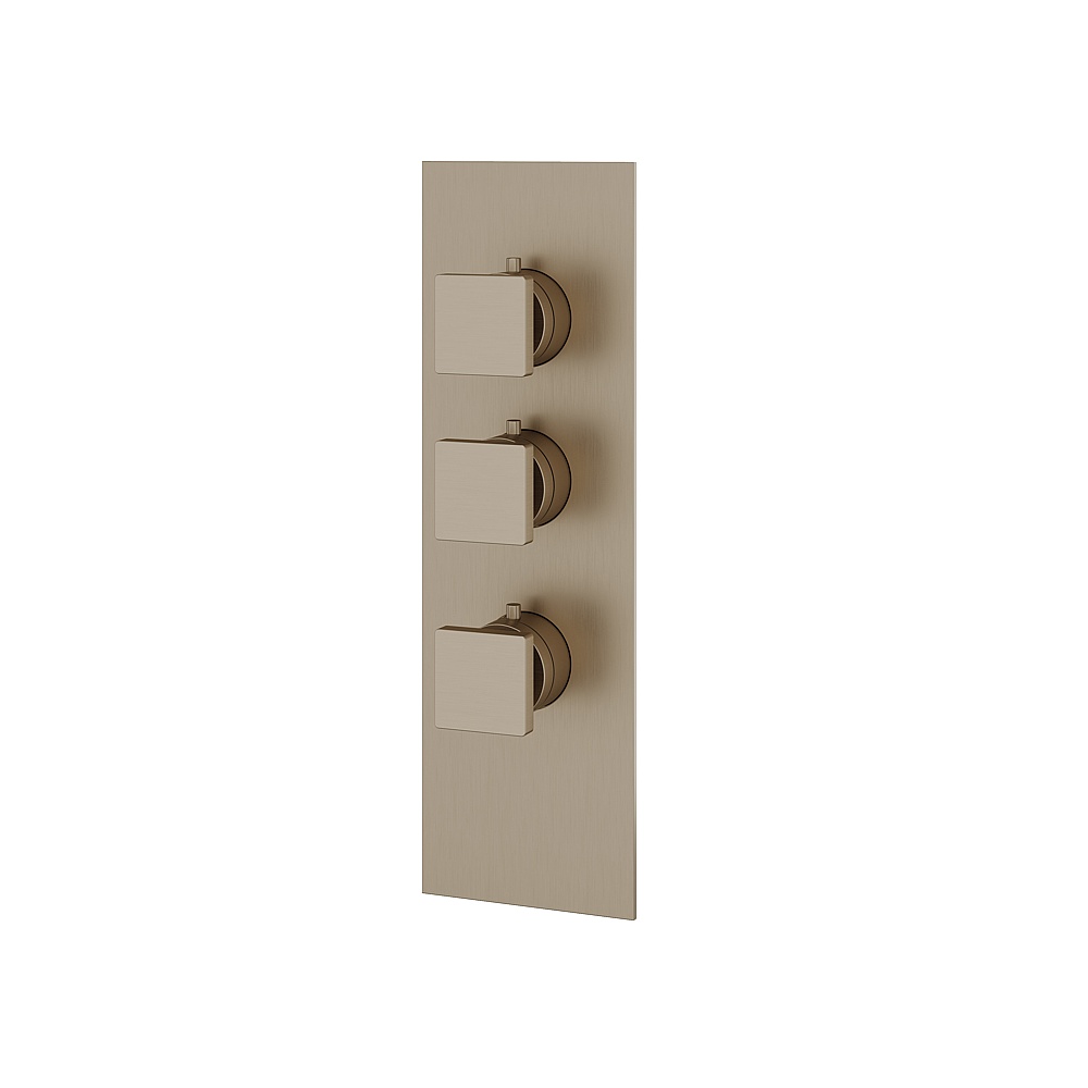 Aquabrass ABSTS3295BN Shower Trims Square Trim Set for T12002 Valve - Brushed Nickel