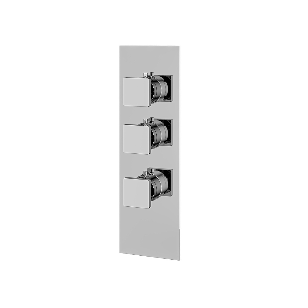 Aquabrass ABSTS3295PC Shower Trims Square Trim Set for T12002 Valve - Polished Chrome
