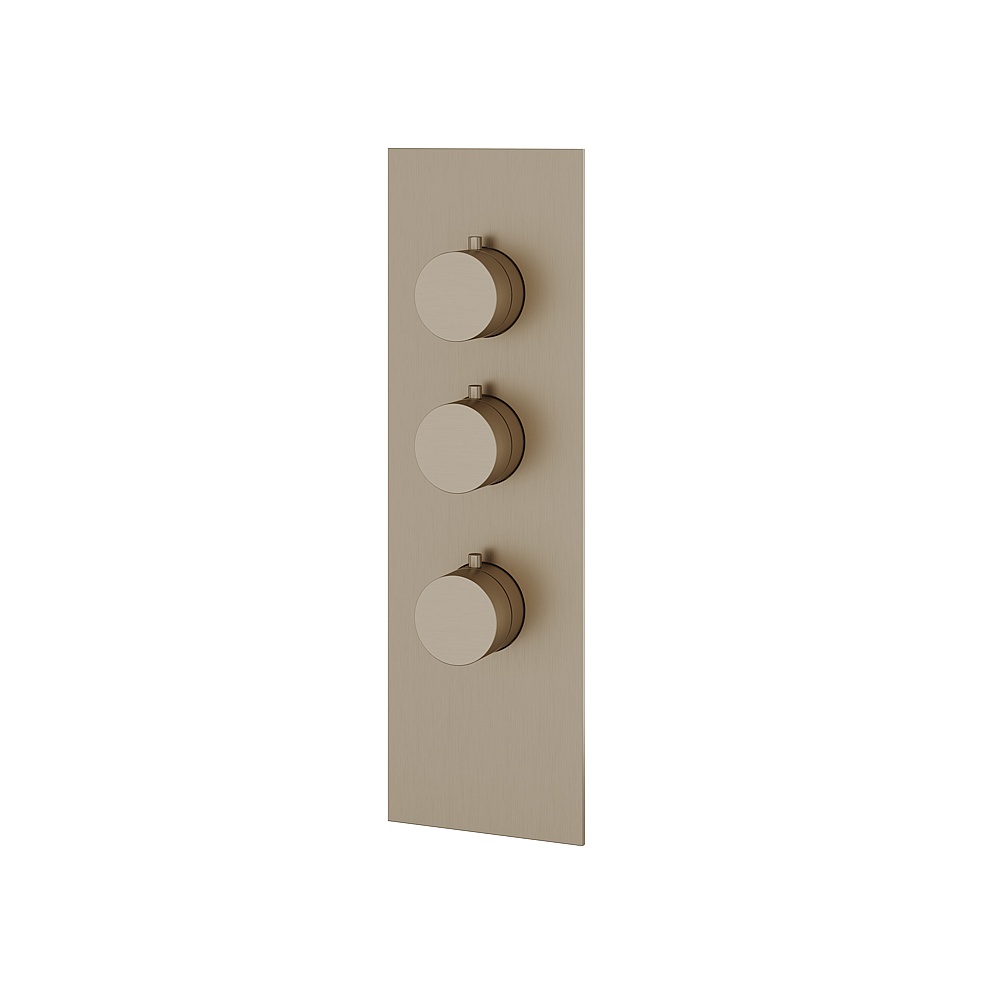 Aquabrass ABSTSR3295BN Shower Trims Square/Round Trim Set for T12002 Valve - Brushed Nickel