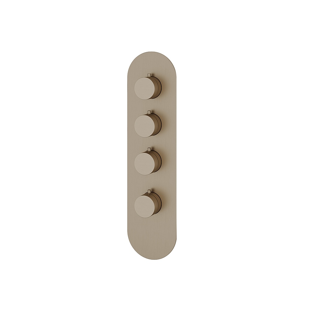 Aquabrass ABSTR3395BN Shower Trims Round Trim Set for T12003 Valve - Brushed Nickel