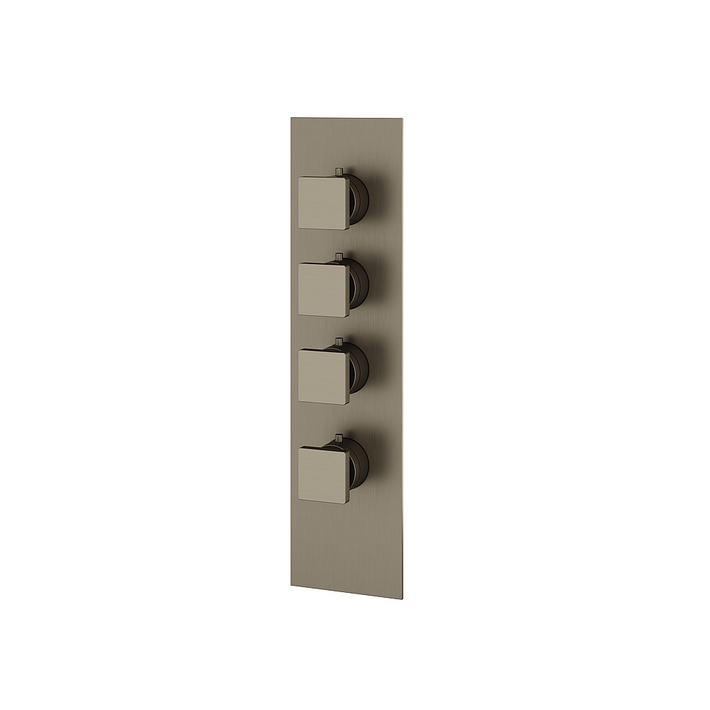 Aquabrass ABSTS3395BBC Shower Trims Square Trim Set for T12003 Valve - Brushed Black Chrome