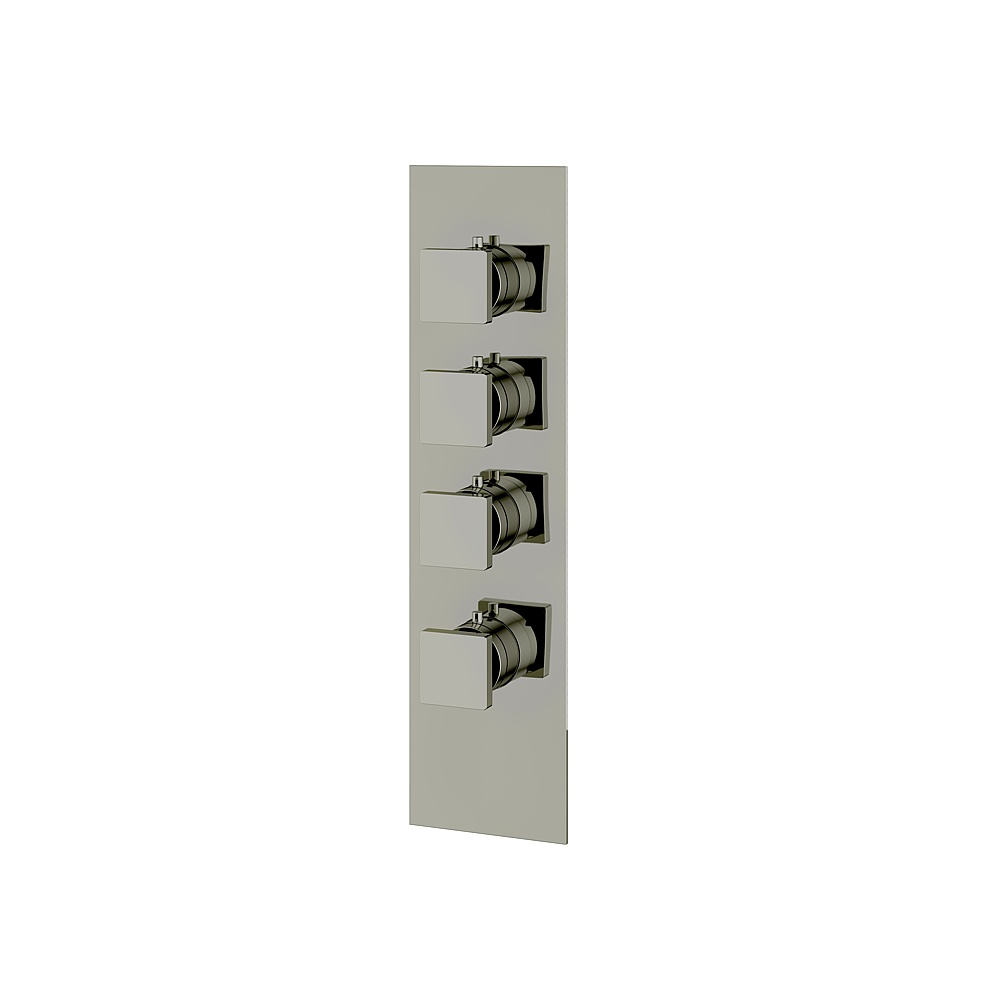 Aquabrass ABSTS3395PN Shower Trims Square Trim Set for T12003 Valve - Polished Nickel