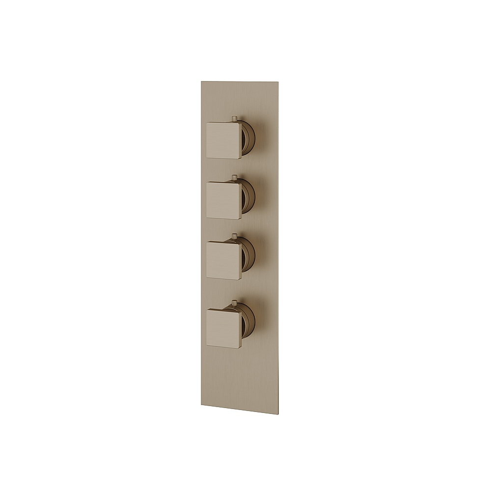 Aquabrass ABSTS3395BN Shower Trims Square Trim Set for T12003 Valve - Brushed Nickel
