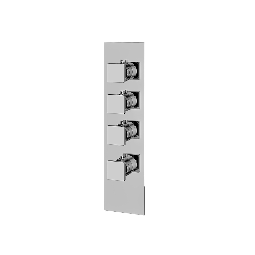 Aquabrass ABSTS3395PC Shower Trims Square Trim Set for T12003 Valve - Polished Chrome