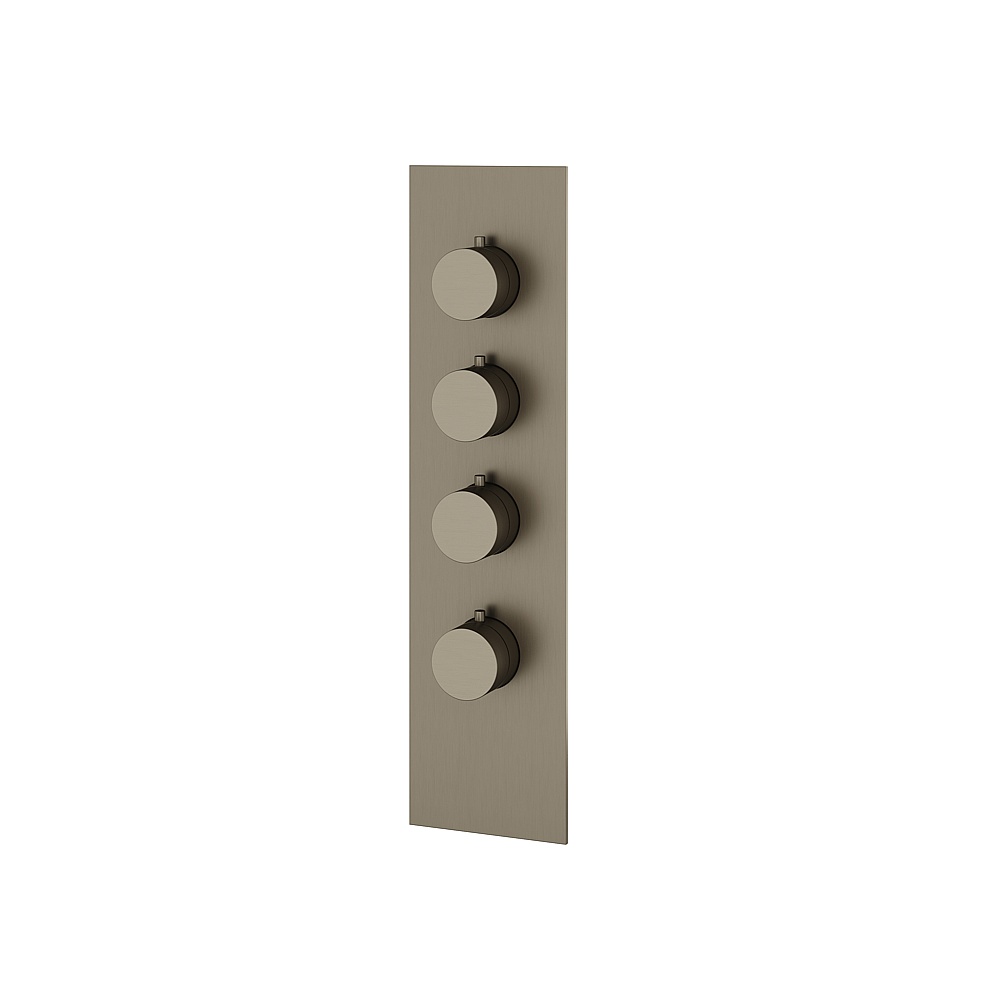 Aquabrass ABSTSR3395BBC Shower Trims Square/Round Trim Set for T12003 Valve - Brushed Black Chrome